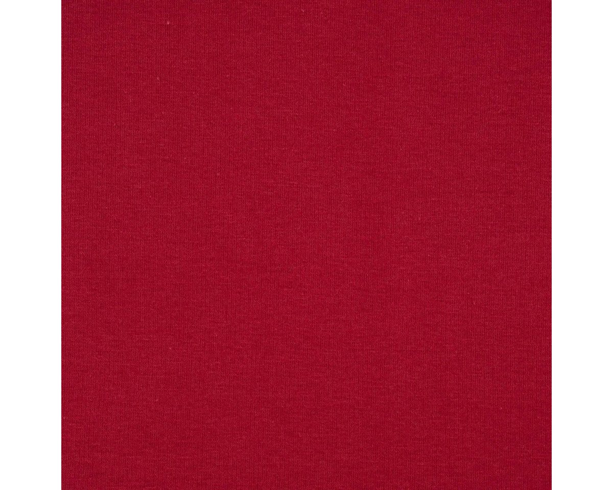 Thumbnail - SCHÖNER LEBEN. Stoff Sweatstoff Meterware Bio Soft Sweat dünn uni bordeaux Rot 1,5m Breite, allergikergeeignet