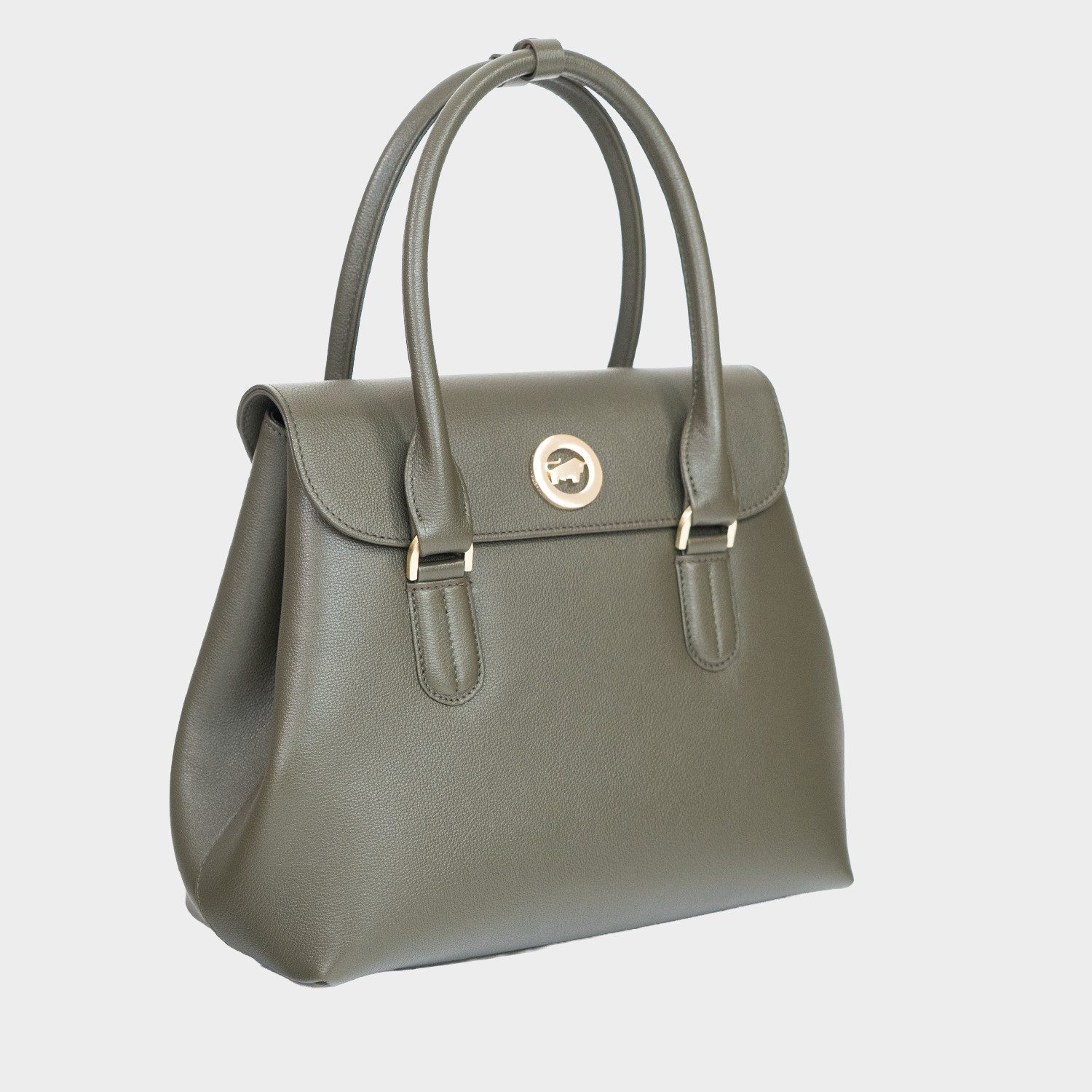 Braun Büffel Handtasche KAROLINE ICONIC Tote Small grün