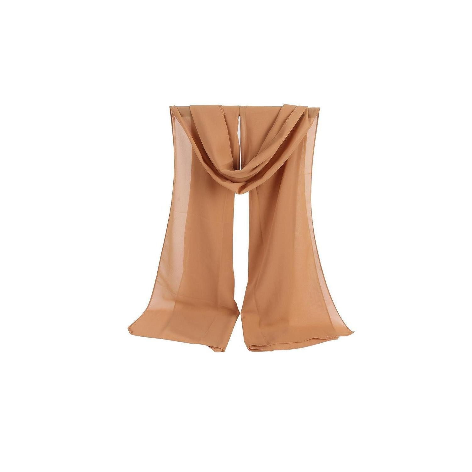 LuxusKollektion Kopftuch Chiffon Kopftuch Schal Damen 180x70cm, (1-St)