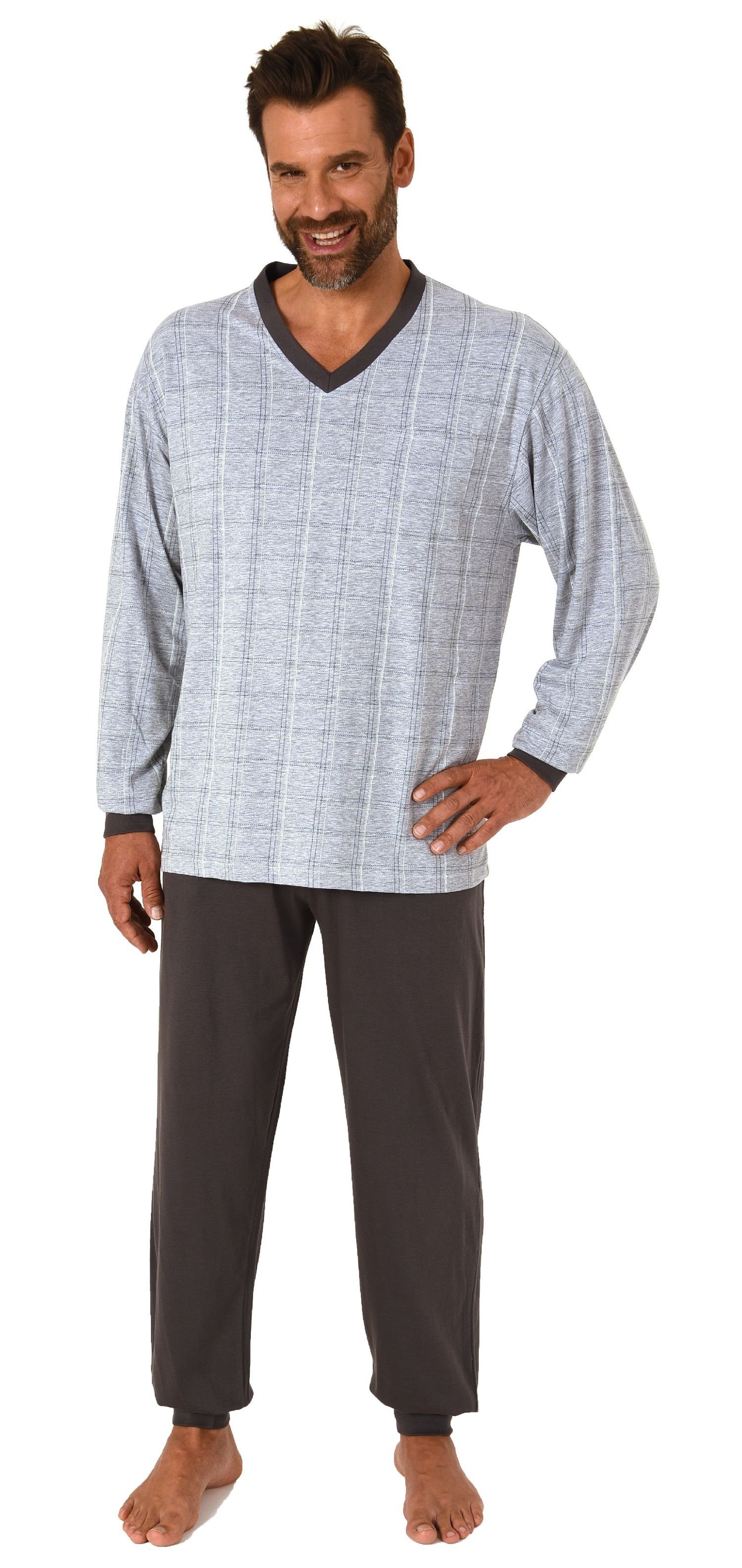 Normann Pyjama Herren Schlafanzug langarm mit günstig online kaufen