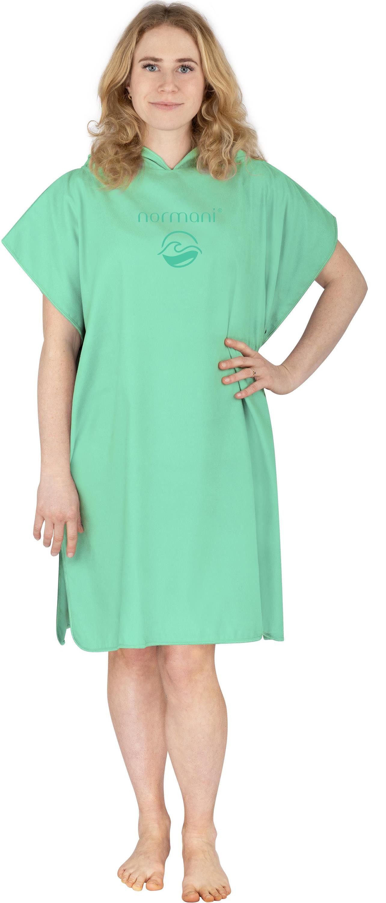 normani Badeponcho Mikrofaser Badeponcho für Erwachsene Camuy, Polyester, Kapuze, Schlupf, Bade Handtuch mit Ärmeln aus recyceltem Material – Bild 5 von 5