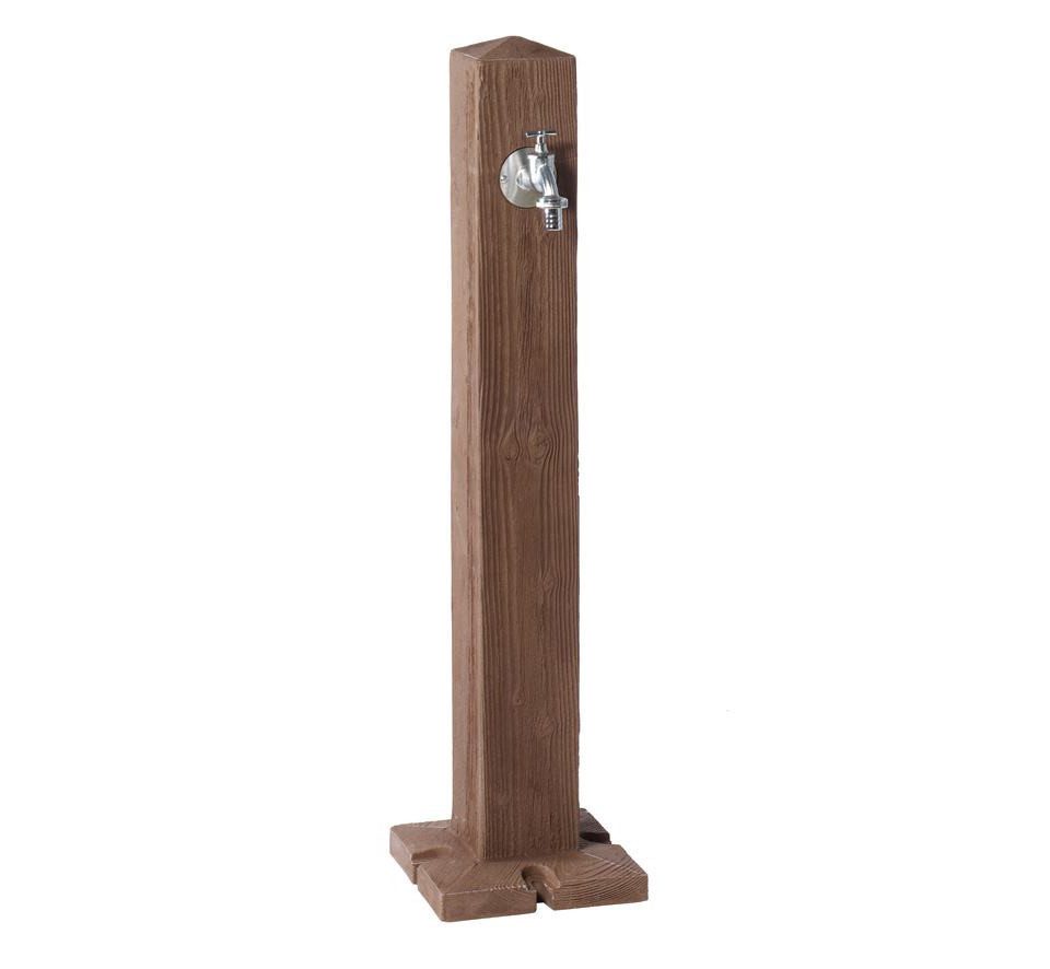 GARANTIA Gartenbrunnen Garantia Wasserzapfsäule Darkwood 13 x 13 x 100 cm