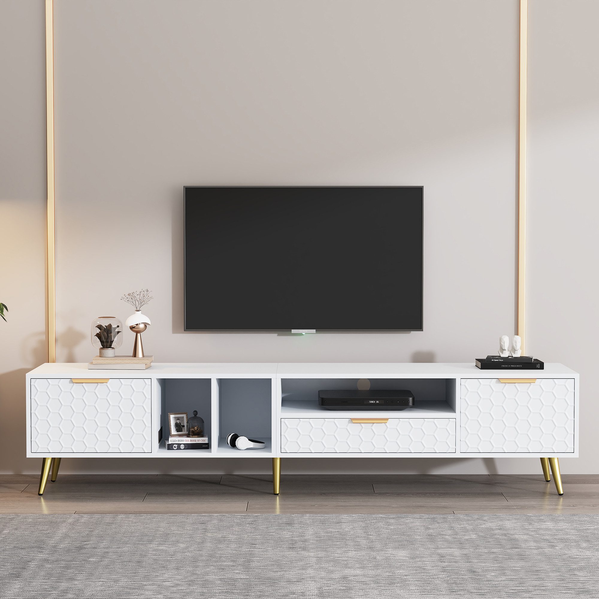 Odikalo TV-Schrank TV-Tisch Aufbewahrungsfunktionen Fernseher bis günstig online kaufen