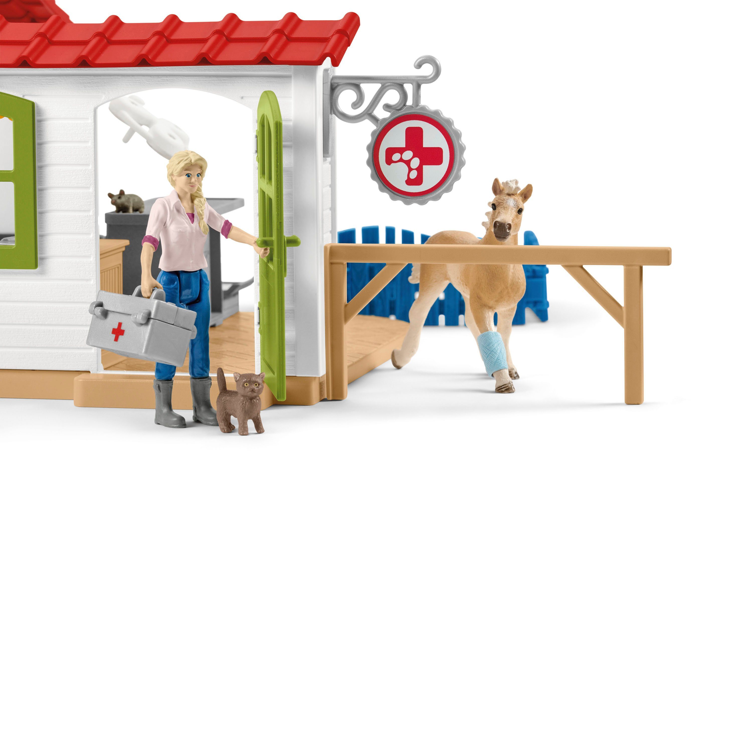 Schleich® Spielwelt FARM WORLD, Tierarzt-Praxis mit Haustieren (42502), Made in Europe – Bild 4 von 5