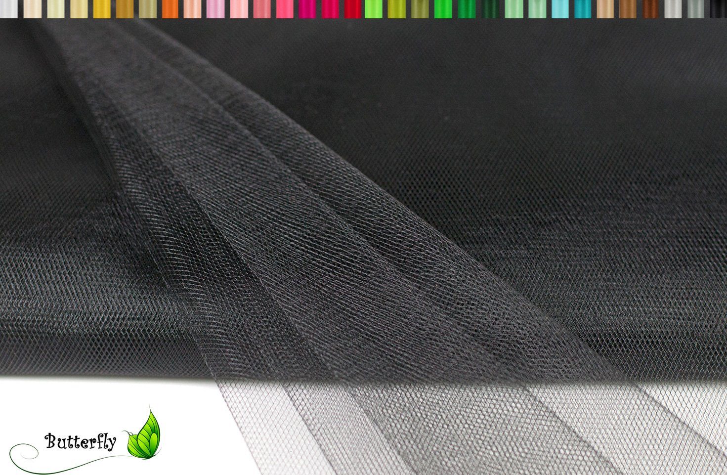 Creativery Stoff, TÜLL Stoff 10m x 150cm