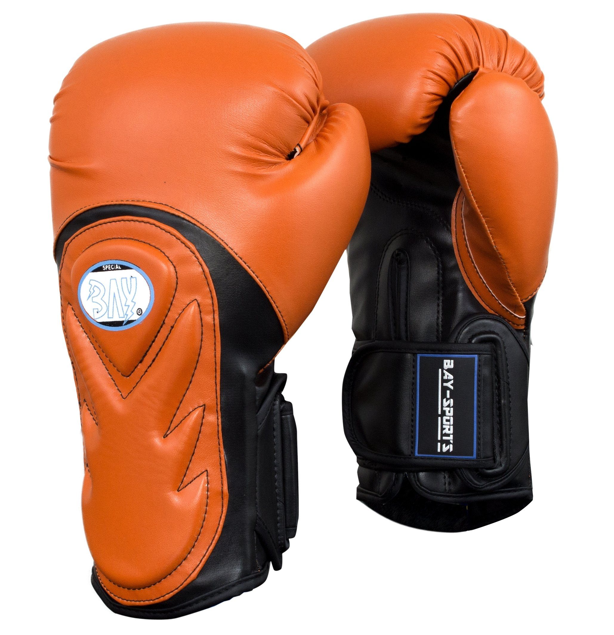 Box-Handschuhe Boxen BAY-Sports Bad Style Boxhandschuhe orange/schwarz