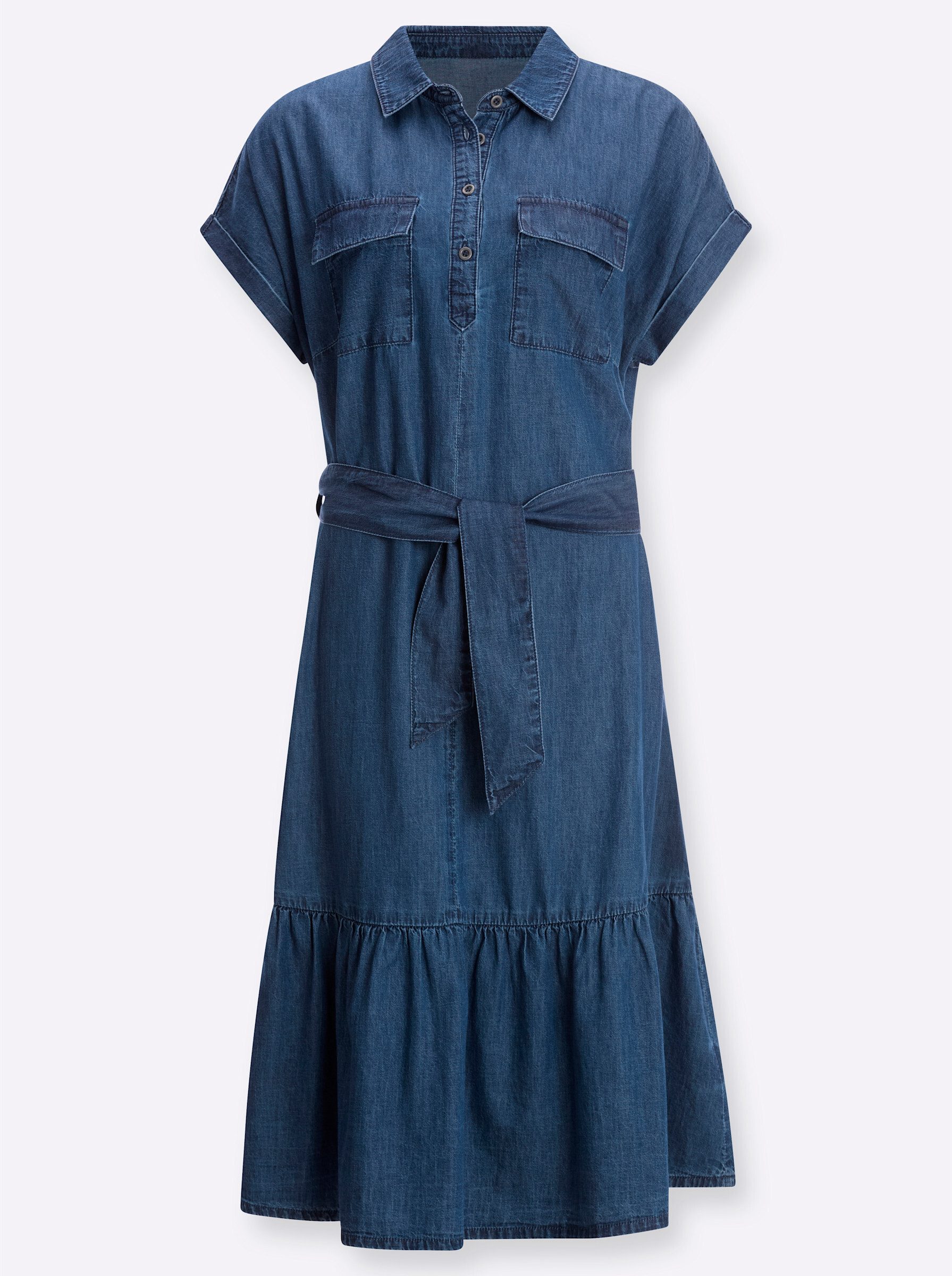 Sieh an! Etuikleid Jeans-Kleid