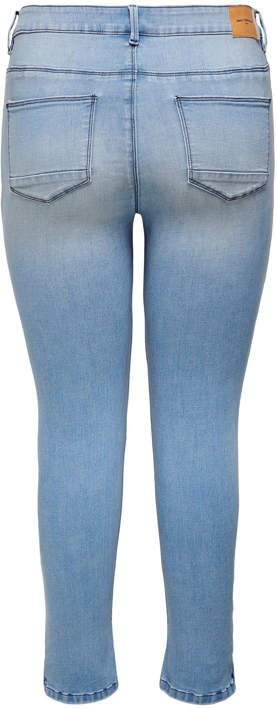 ONLY CARMAKOMA Skinny-fit-Jeans CARKARLA ANK NOOS DNM mit BJ759 SK Destroyed REG Effekt
