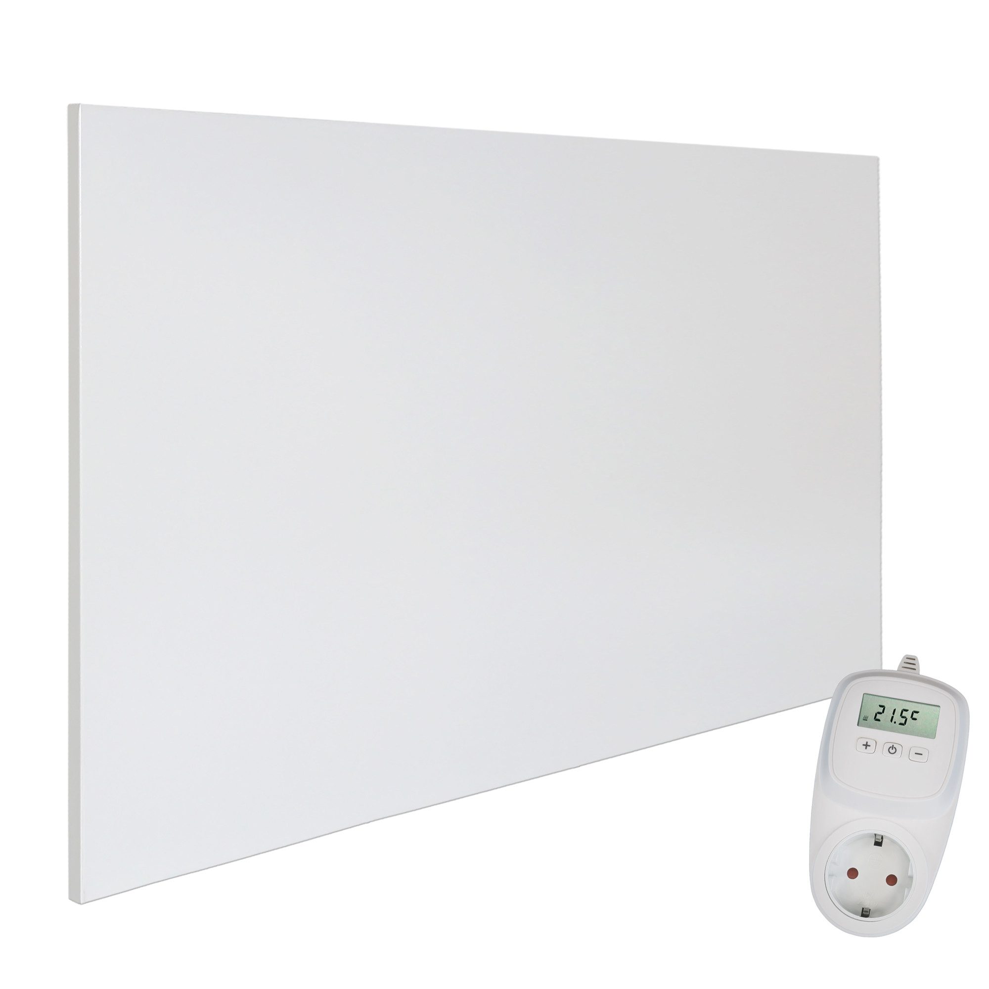 VIESTA Infrarotheizung H900 Carbon Crystal Heizpaneel 900 Watt mit TH12 Thermostat Wand/Decke, 75x120cm rahmenlos IP20 TÜV/GS Überhitzungsschutz 98% 70-90°C 100.000h