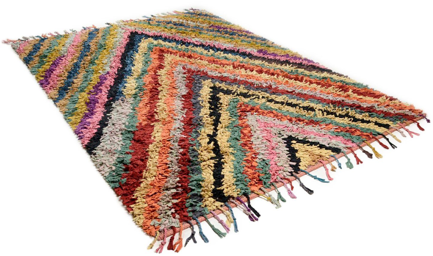 TOM TAILOR HOME Teppich Vivid Stripes, rechteckig, Höhe: 5 mm, handgewebt, mit Fransen, Boho-Style. Reduzierter Preis € 300,99. Unverbindliche Preisempfehlung € 499,00