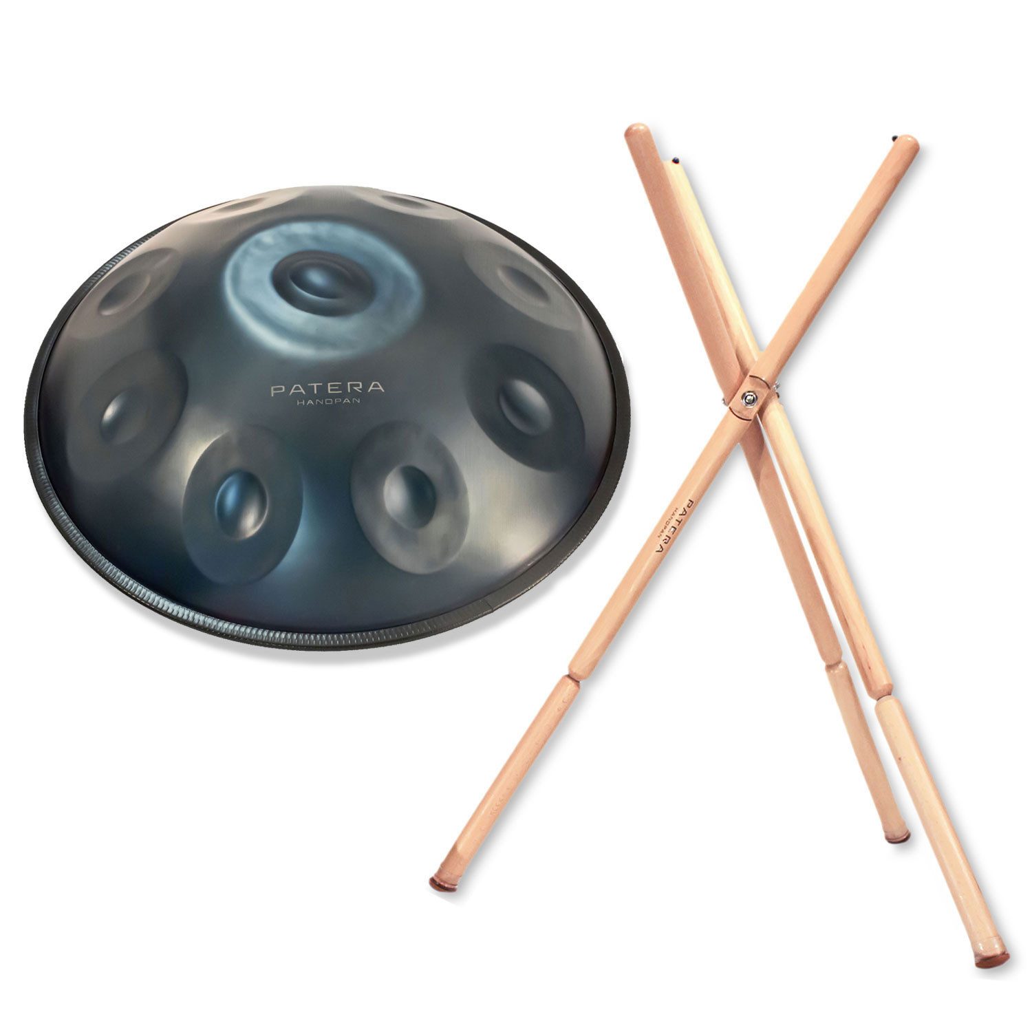 Patera Handpan Patera Handpan HPDM-2 D-Minor mit Handpan-Ständer,Vorteils-Set mit Handpan-Ständer, Handpan