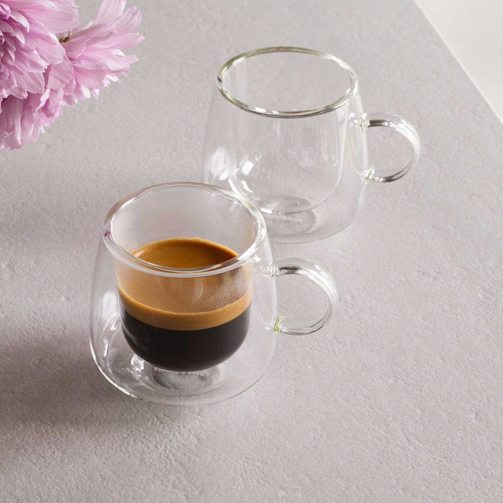Villeroy & Boch Teeglas Artesano Hot&Cold Beverages Tasse, 2-tlg., 60 ml, 2-tlg., Glas, Borosilikatglas, 2 Stck, mikrow.- & spülm.sicher