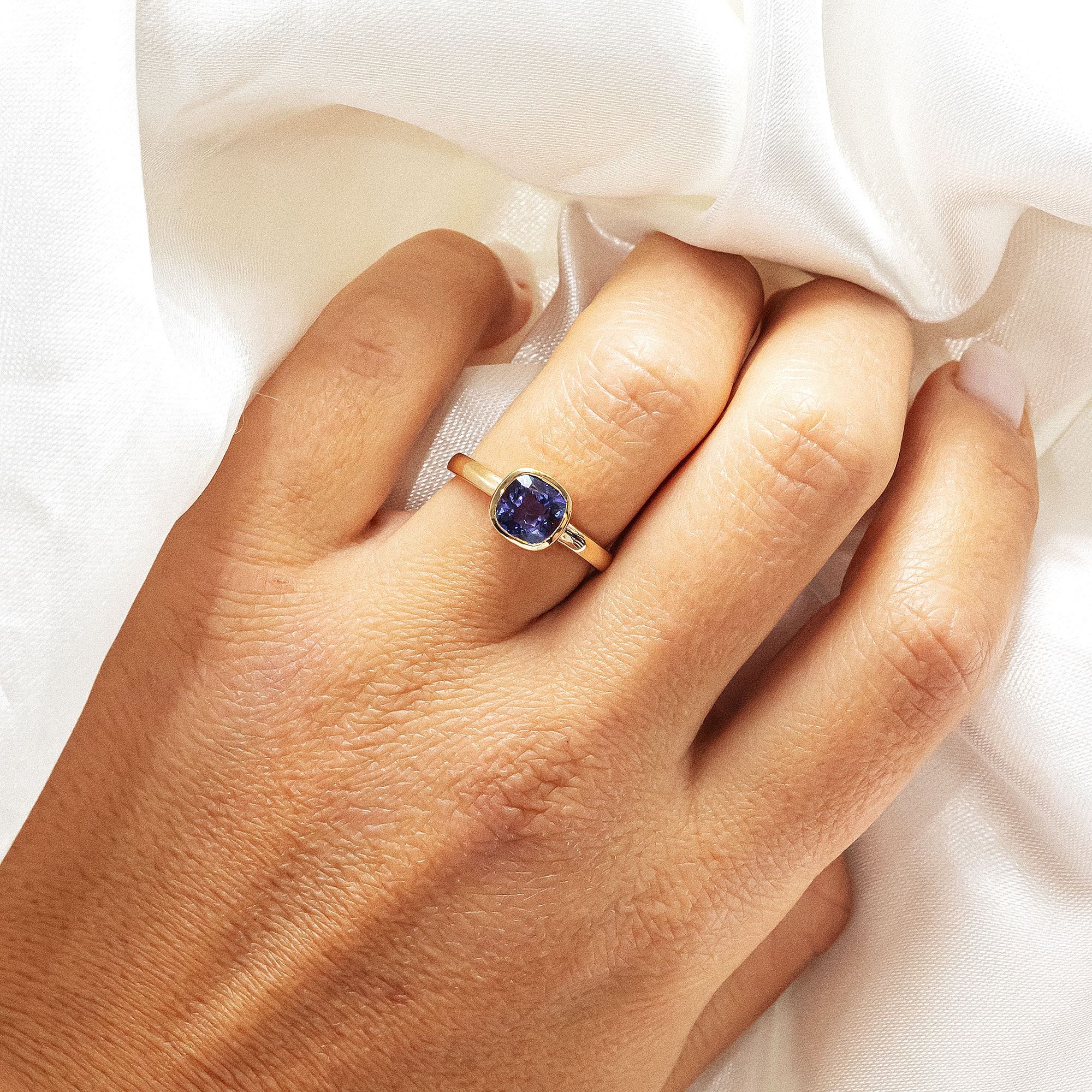Vivance Fingerring 585/- Gelbgold glanz Tansanit günstig online kaufen