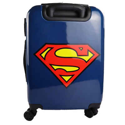 DC Comics Trolley DC Superman Reiskoffer Koffer mit 360 Grad Rollen, 4 Rollen