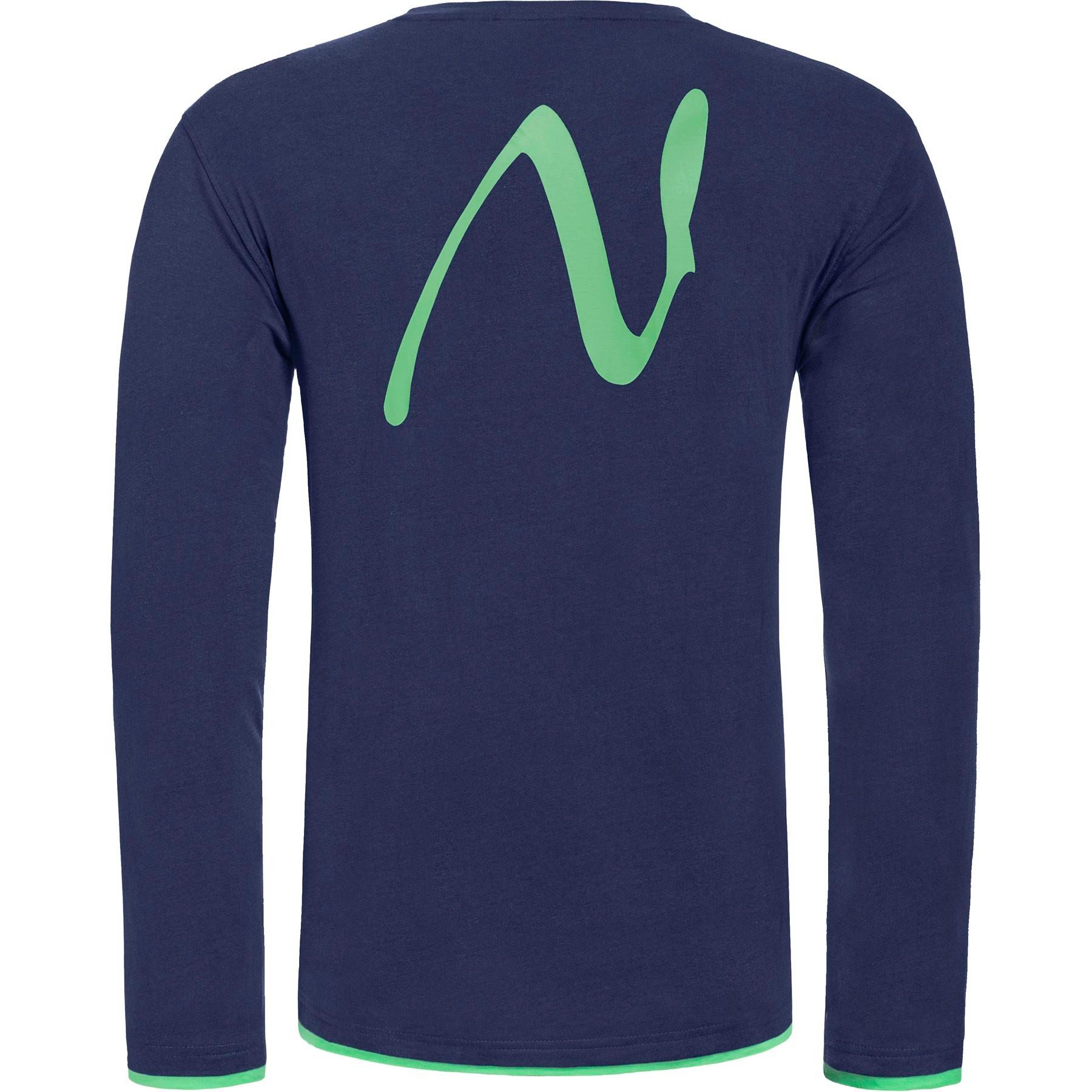 Nebulus Langarmshirt FREEKY, P6682 - Herren, navy-lime, M