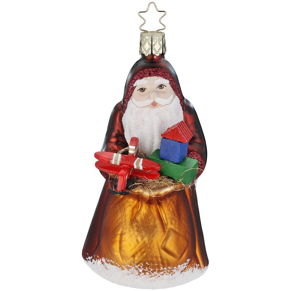 Samichlaus INGE-GLAS® 12cm Gabenbringer (1-tlg), handbemalt mundgeblasen, Christbaumschmuck