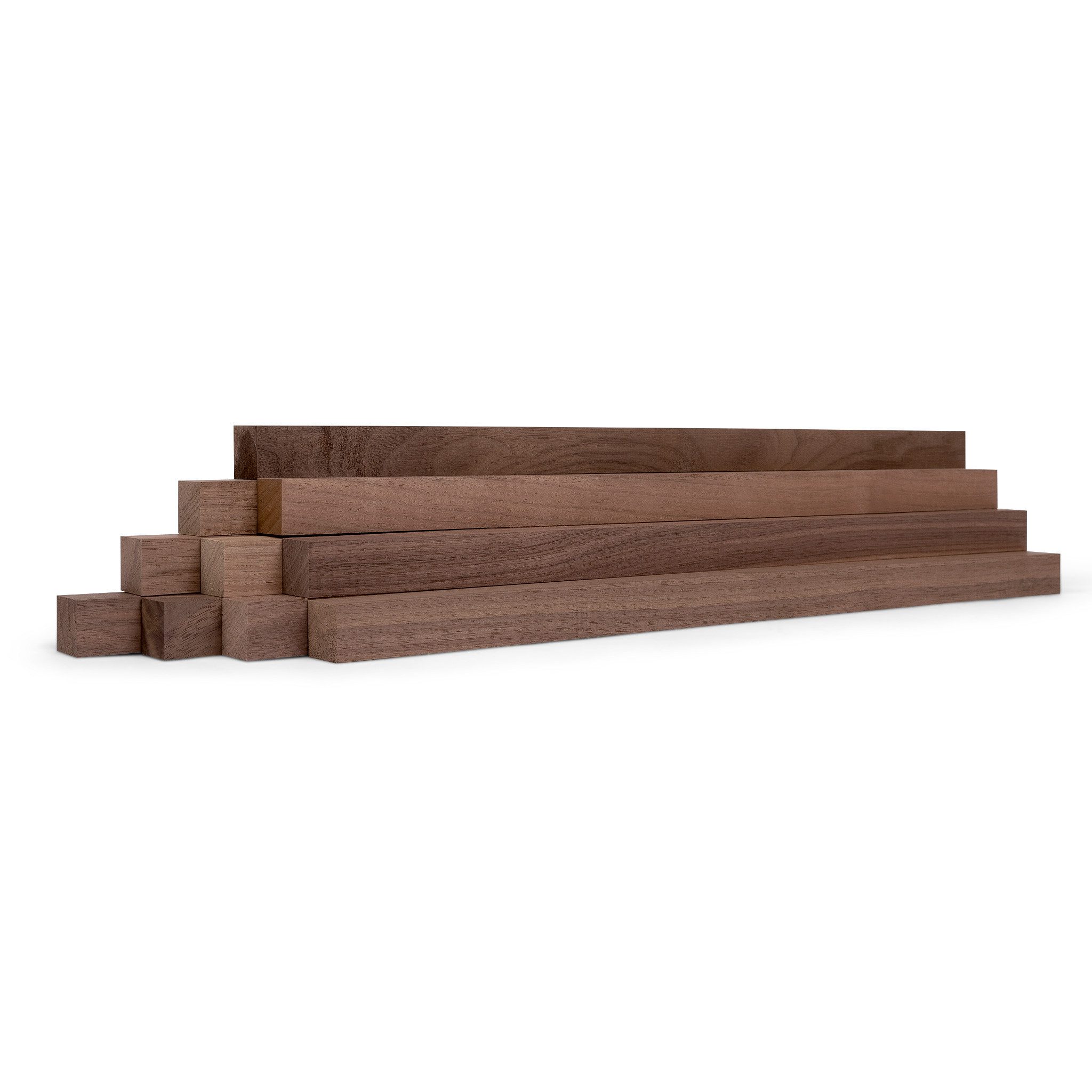 Woodsellers Kantholz 10er-Set Holzleisten - Nussbaum gehobelt - 40 x 40 x 500 mm, (10 Packung 10-tlg), Woodsellers - 10er-Set Holzleiste - Nussbaum gehobelt - 40x40x500 mm