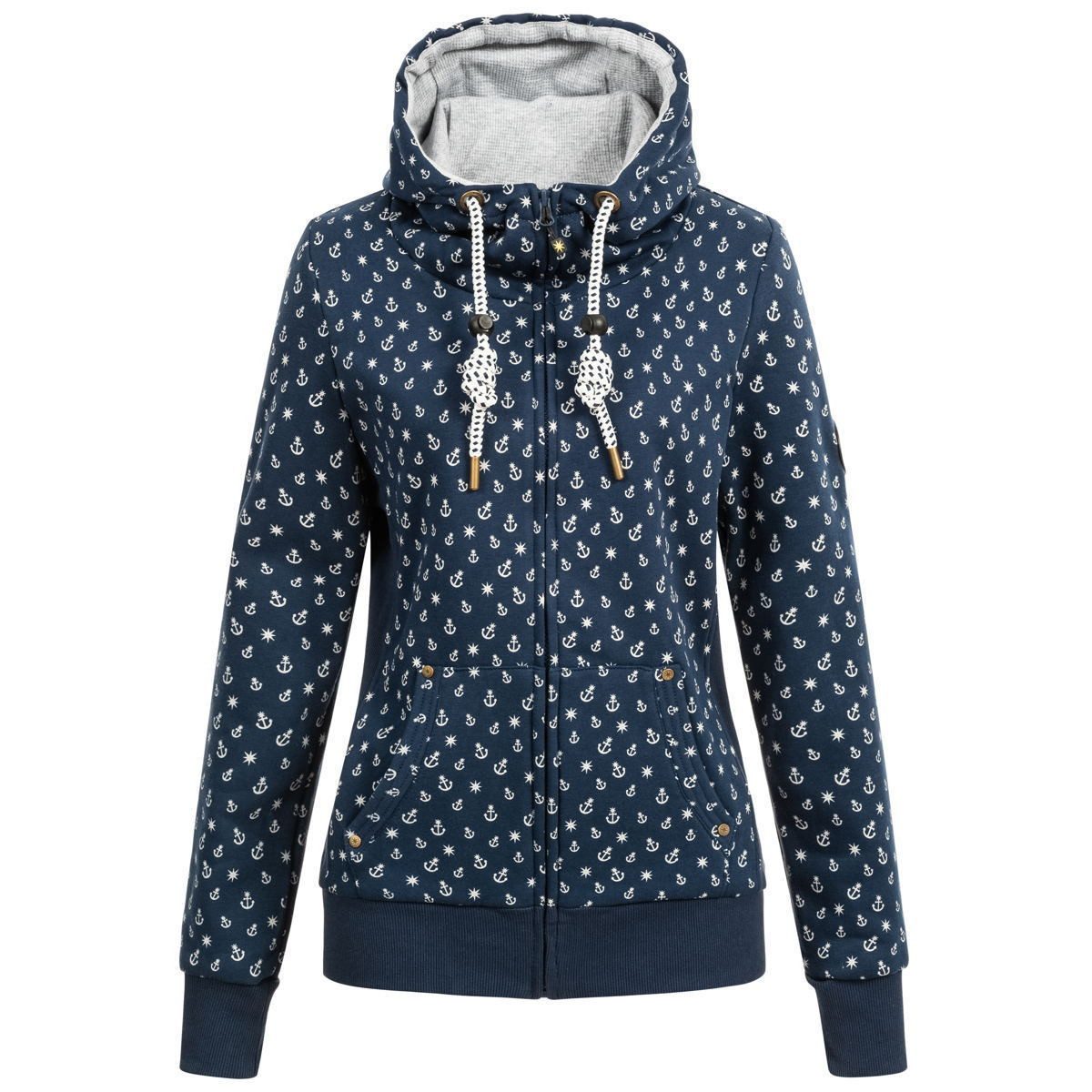 ankerglut Fleecejacke Ankerglut Freundschaft Damen Sweatshirt günstig online kaufen