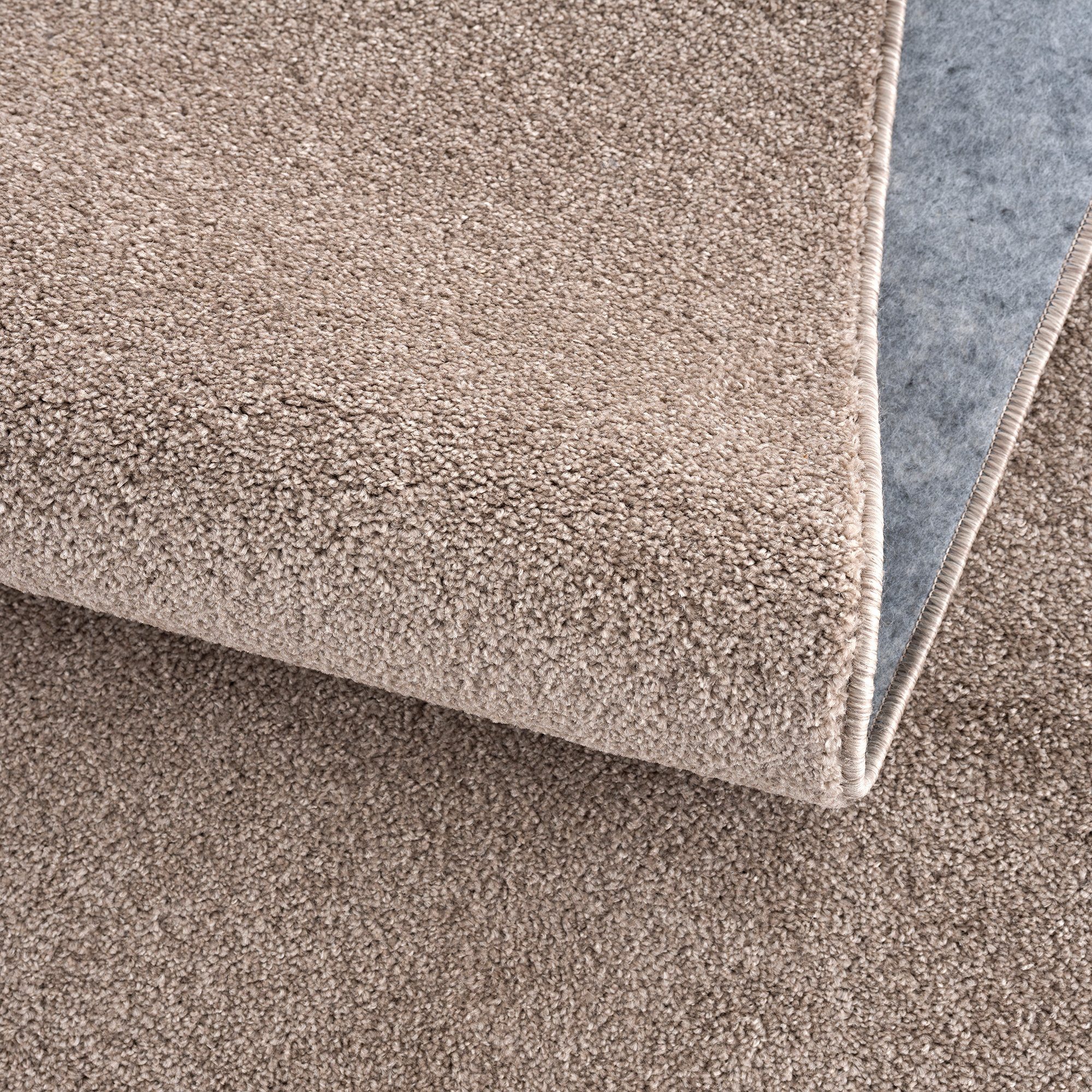 Jimri Teppich Lotus Wohnzimmer Teppich Einfarbig Kurzflor Läufer Uni, Rund, Wohnzimmer Teppich Einfarbig Kurzflor Läufer – Bild 3 von 5