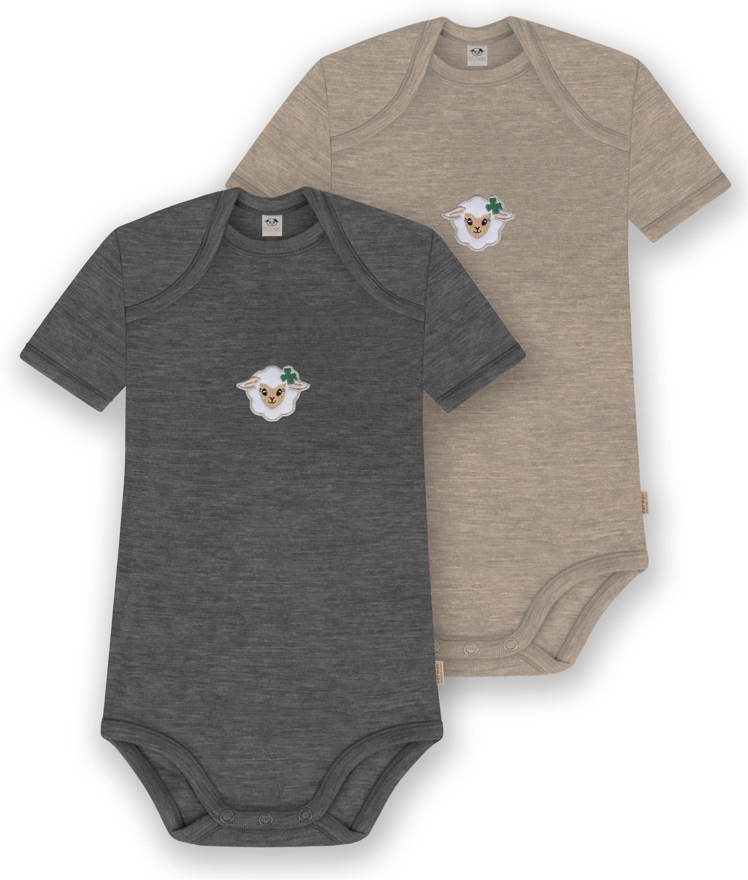 normani Kurzarmbody 2er Set Baby Merino Body Kurzarm Tauranga
