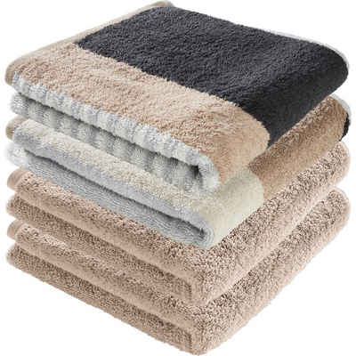 Braune gemusterte Handtücher online kaufen | OTTO