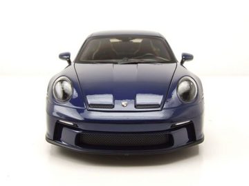Norev Modellauto Porsche 911 992 GT3 Touring 2021 dunkelblau metallic Modellauto 1:18, Maßstab 1:18