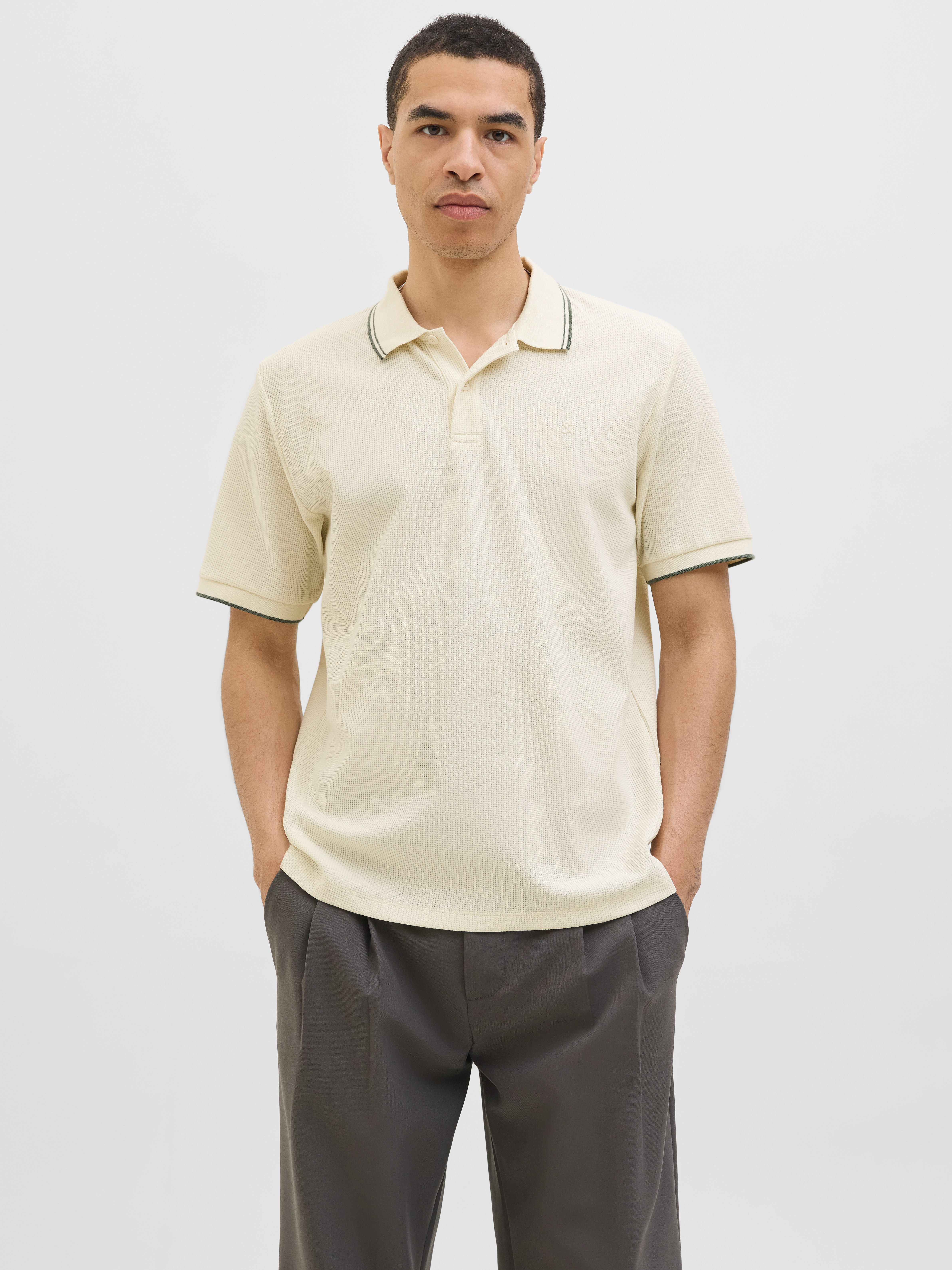 Jack & Jones Poloshirt JJEAUSTIN POLO SS NOOS Materialmix, regular fit günstig online kaufen