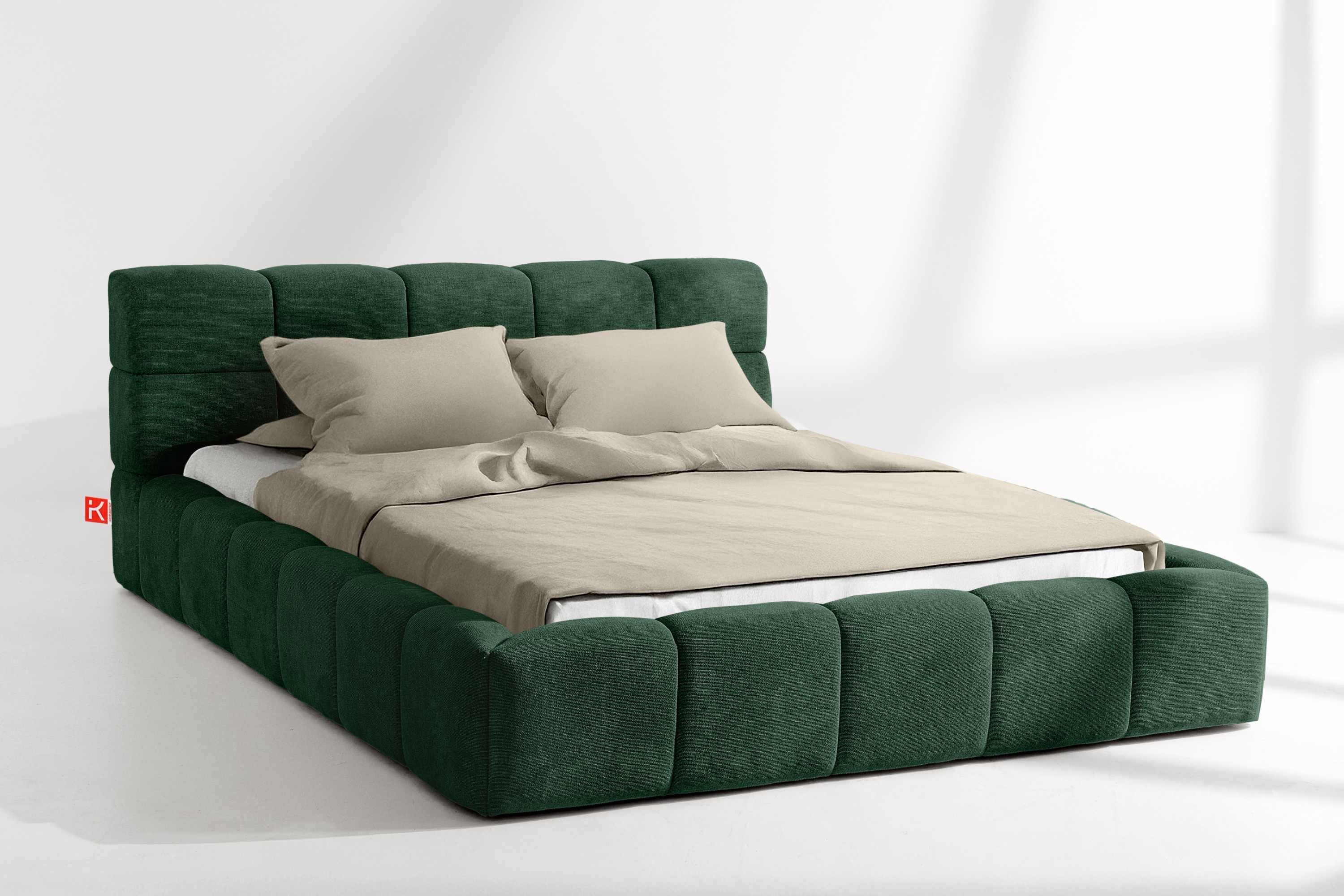 KONSIMO® Polsterbett Doppelbett AERI mit Stauraum, günstig online kaufen