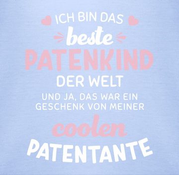 Shirtracer Shirtbody Ich bin das beste Patenkind der Welt weiß/rosa Patentante