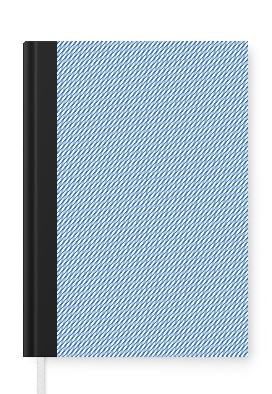 MuchoWow Notizbuch Hosen - Textur - Denim - Muster, Journal, Merkzettel, Tagebuch, Notizheft, A5, 98 Seiten, Haushaltsbuch