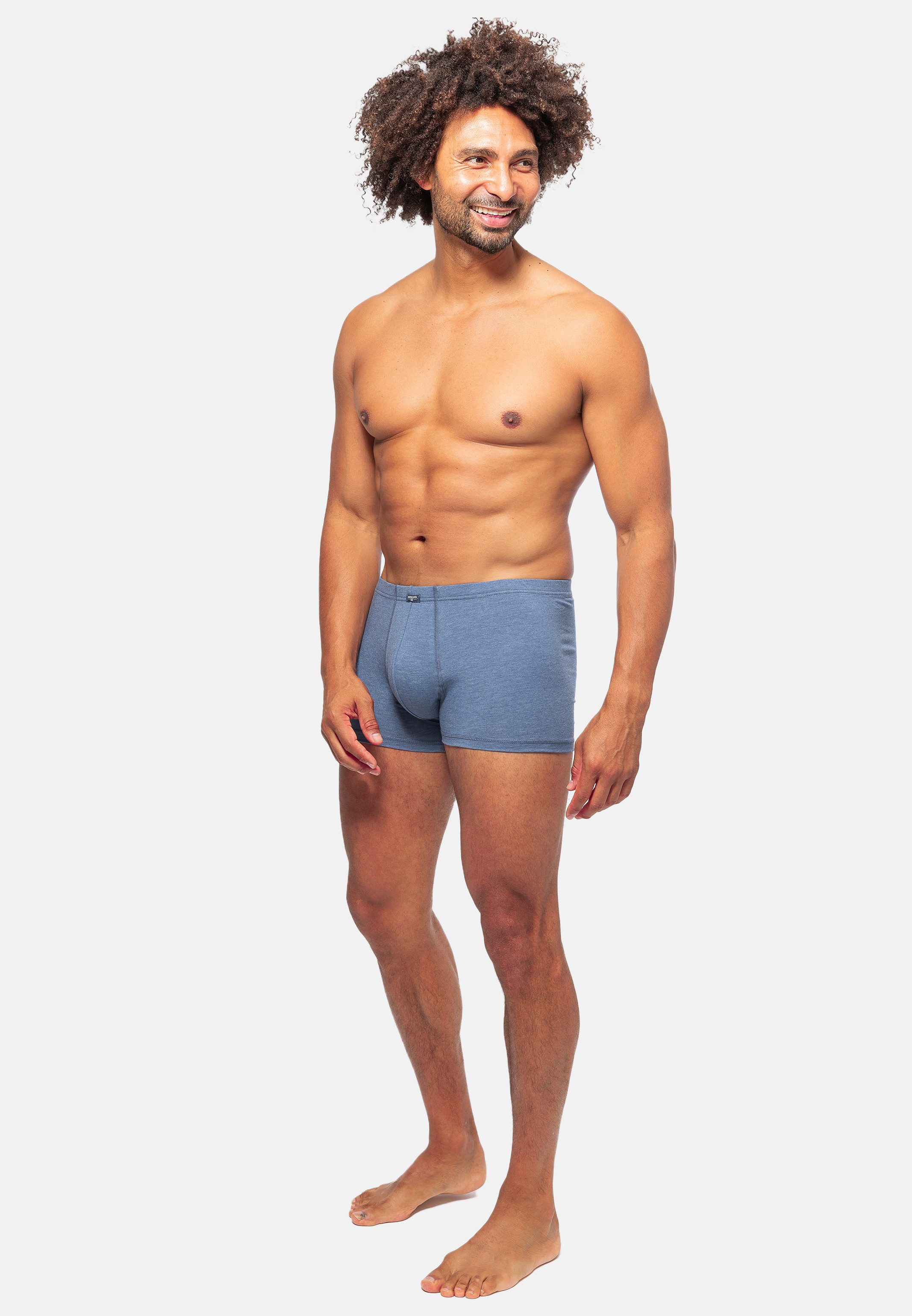 Ammann Retro Boxer 3er Pack Denim (Spar-Set, 3-St) Retro Short / Pant - Baumwolle - ohne Eingriff - Klassischer Schnitt