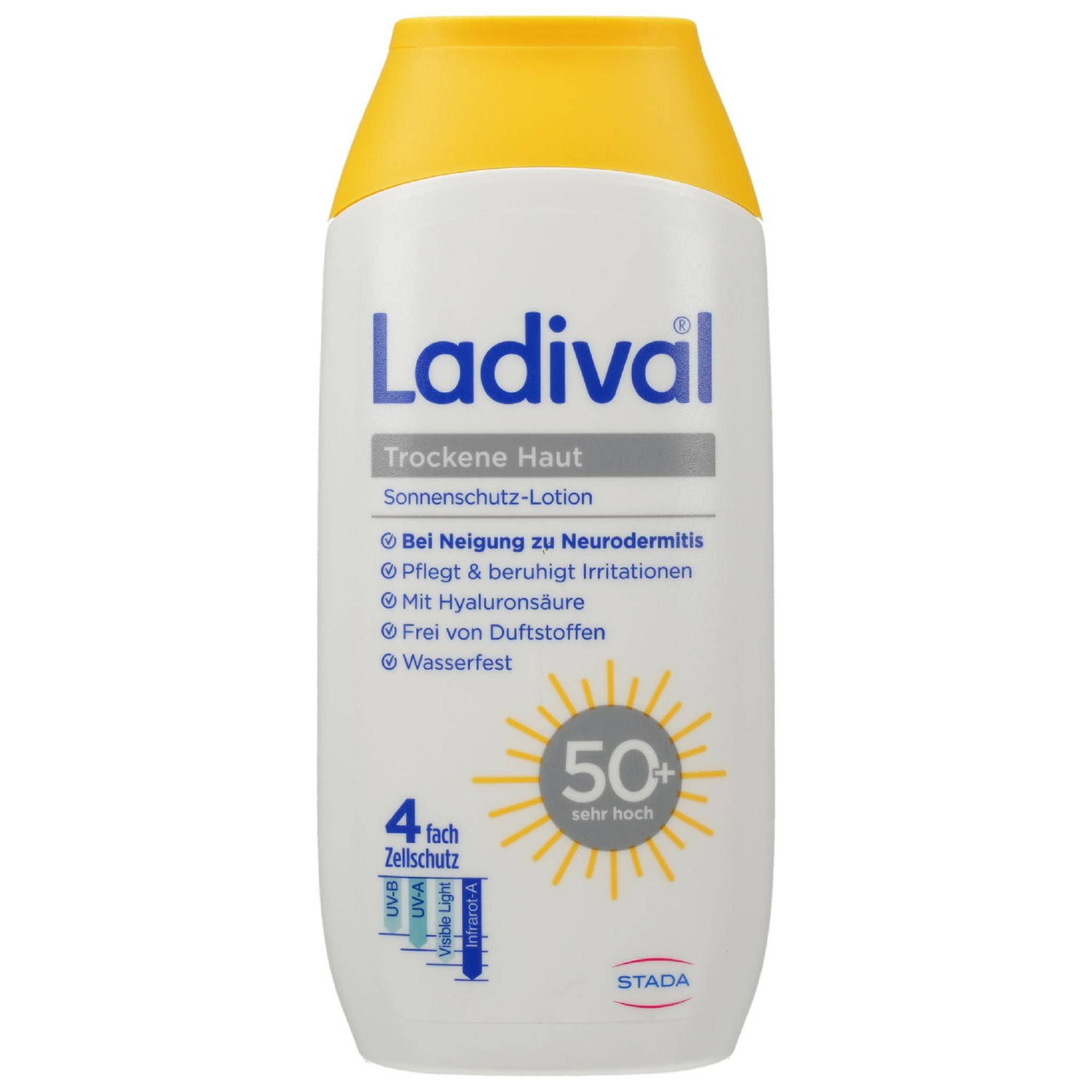 Ladival Sonnenschutzcreme LADIVAL trockene Haut Sonnenschutz-Lotion LSF 50+ 200ml PZN 19099389