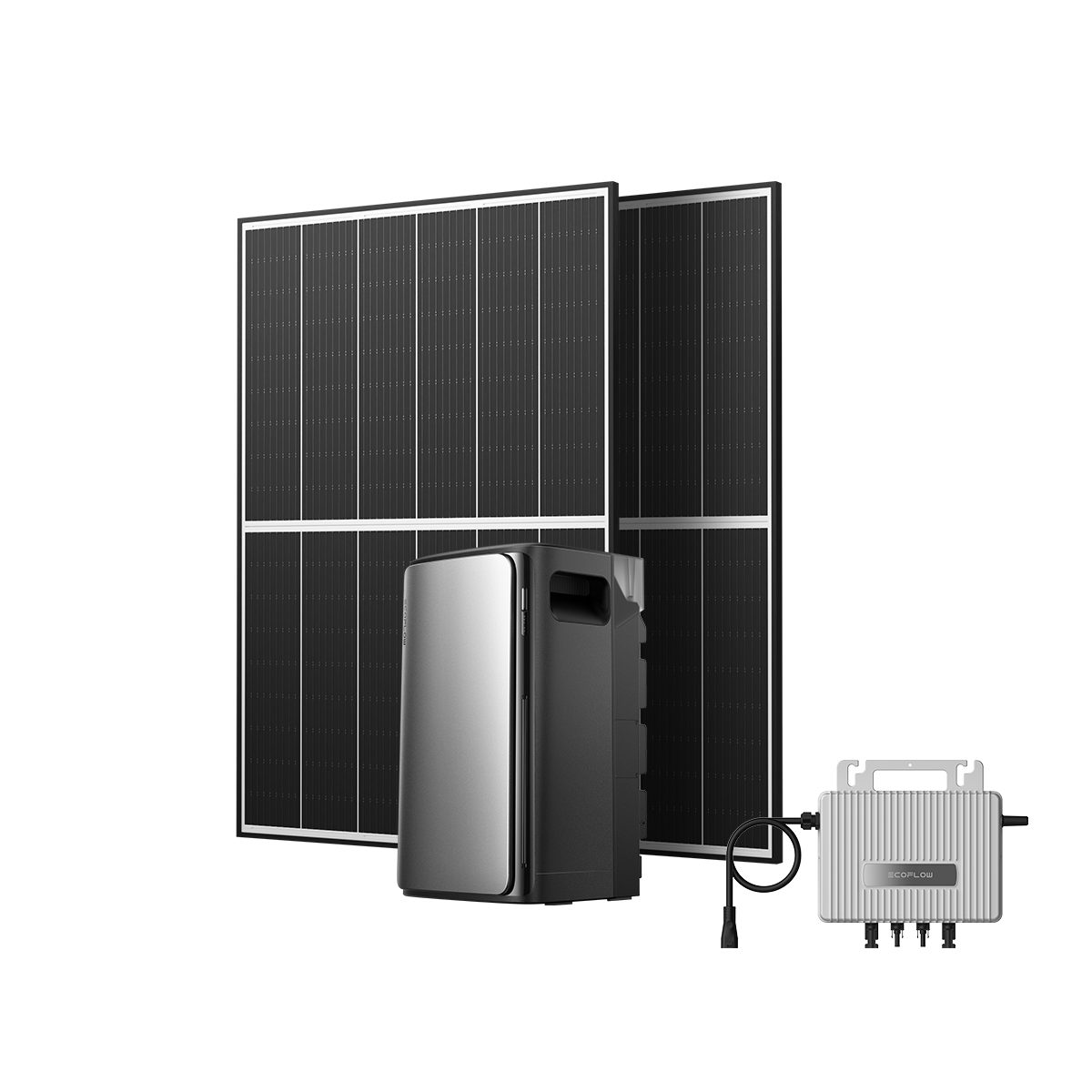 Ecoflow Balkonkraftwerk 890W ECOFLOW STREAM AC Pro 1,92kWh Speicher mit 800W Wechselrichter, (890Wp JA Solar und 800W Wechselrichter im Lieferumfang enthalten), Einfache Installation & Plug & Play