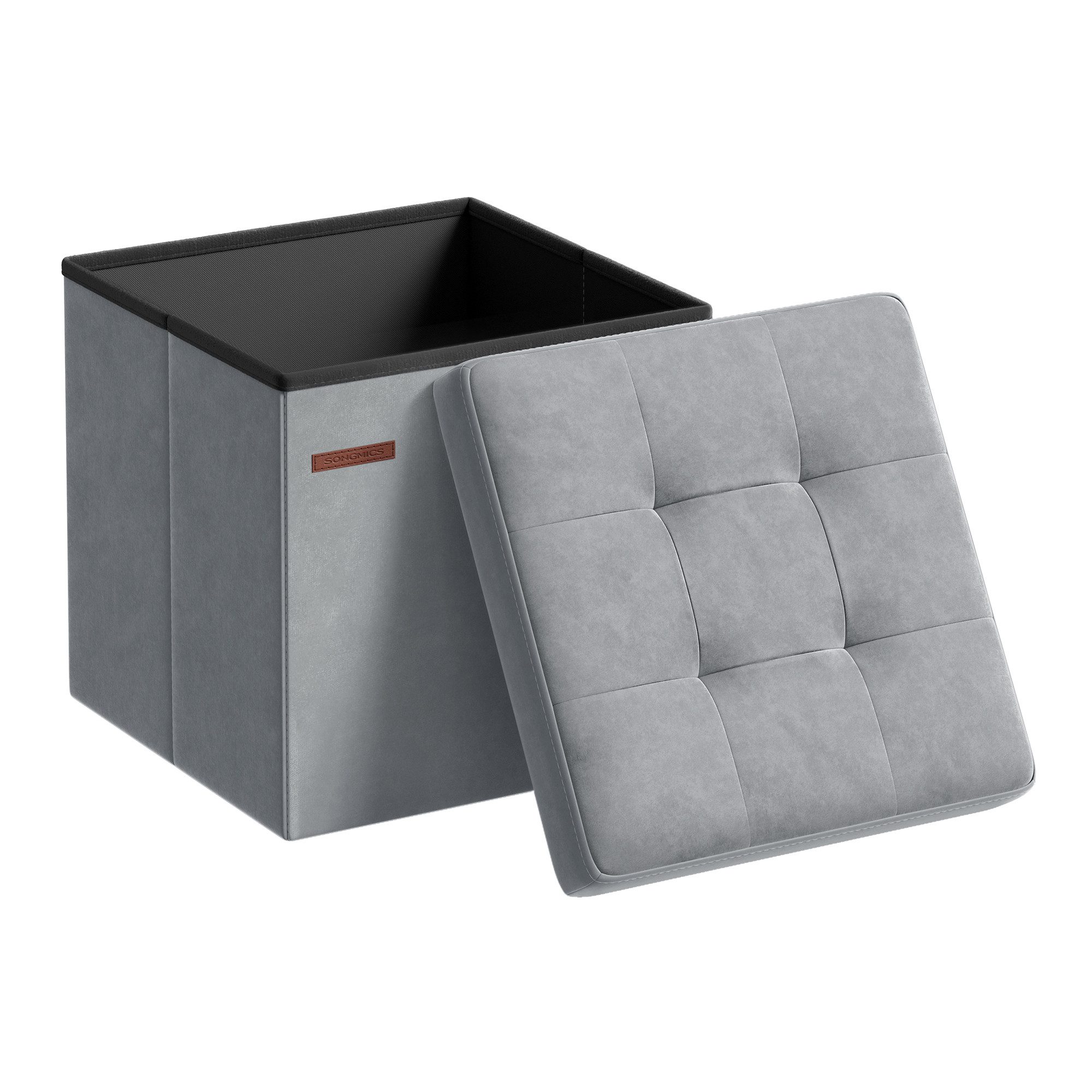 SONGMICS Sitzhocker sitzbank, Aufbewahrungsbox mit Deckel, bis 130/300 kg belastbar