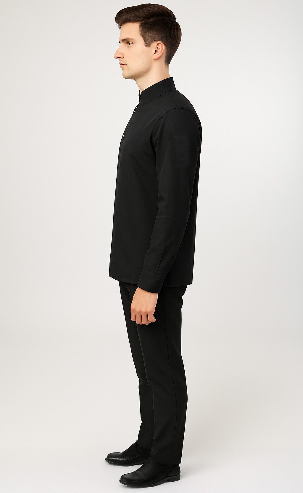 SENTYRZ Kochjacke Schwarze Berufsjacke in 5 Größen mit seitlichem Verschlus günstig online kaufen