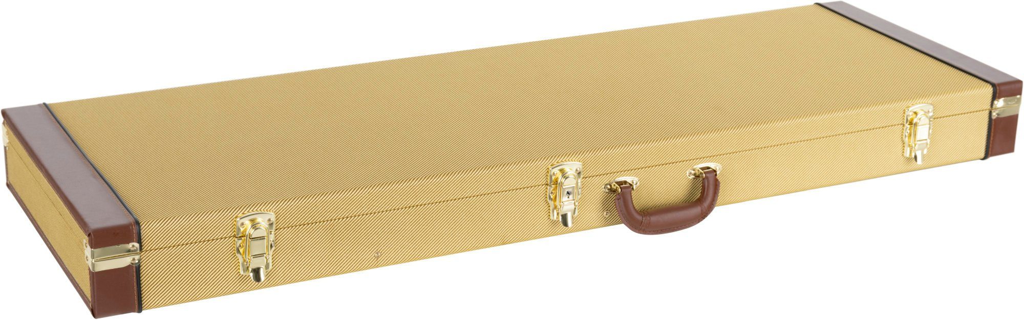 Shaman Gitarrentasche EBHCRT-2122TW Hardcase E-Bass Tweed, Basskoffer mit großem Zubehörfach - verschließbares Basscase