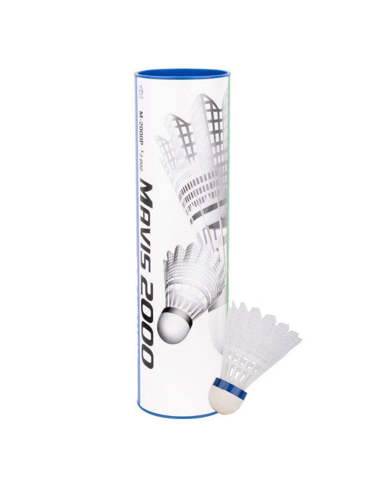 Yonex Badmintonball Mavis 2000 Nylon Dose weiss 6er, Geschwindigkeit: mittel