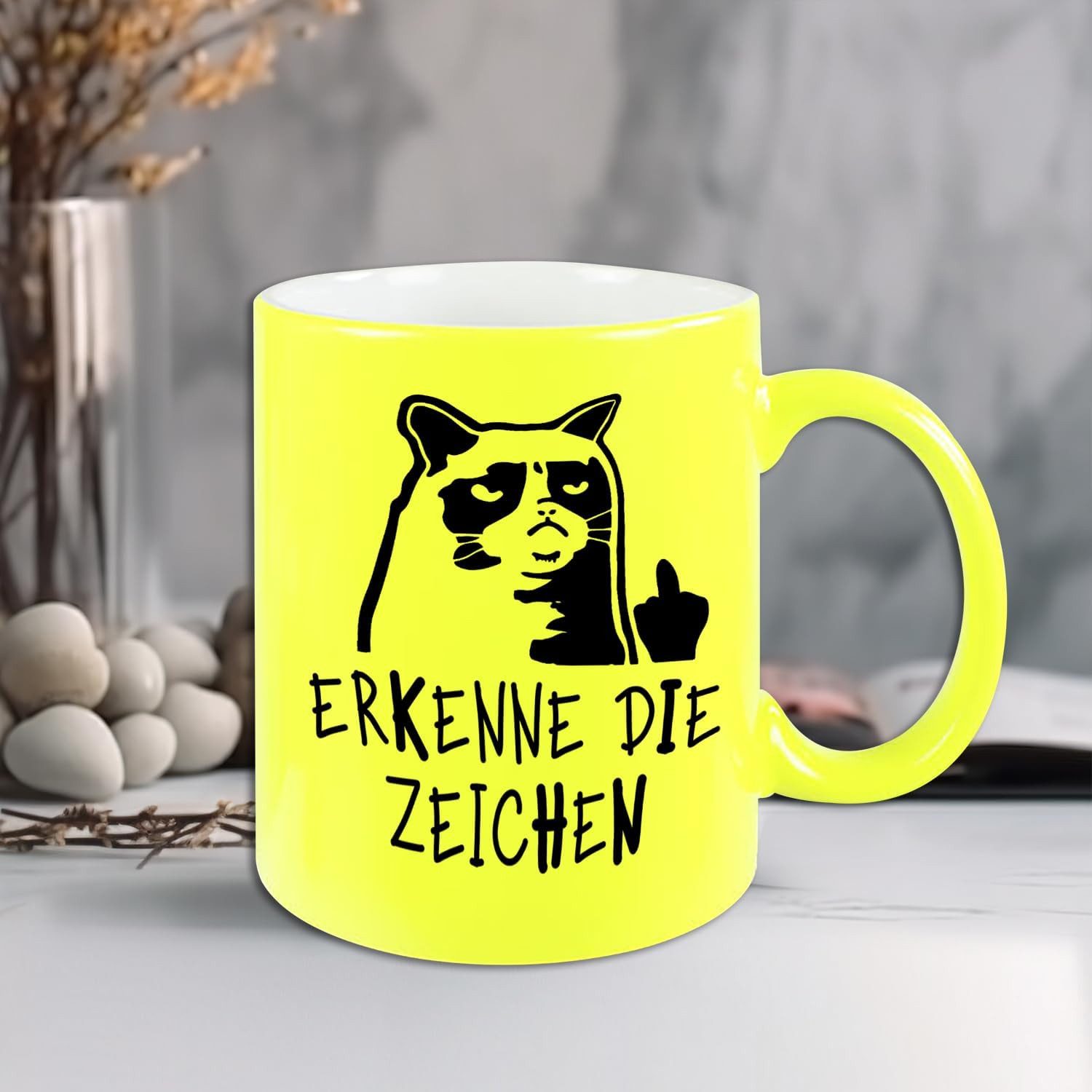 Hustling Sharks Tasse Hustling Sharks® Verschiedenfarbige Neon Tassen - Erkenne die Zeichen!, 330 ml