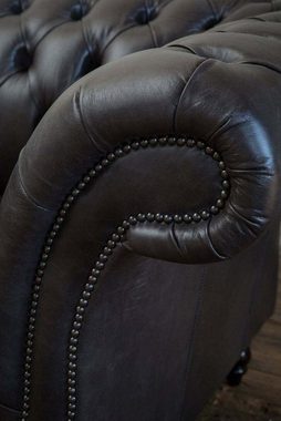 JVmoebel Chesterfield-Sofa 3 Sitzer Chesterfield Sofas Design Luxus Sofa Leder 100% Leder Sofort, Made in Europe