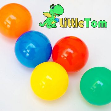 LittleTom Bällebad-Bälle 100 bunte Bälle für Bällebad 6 cm Farbmix, bunte Farben 6cm Bälle