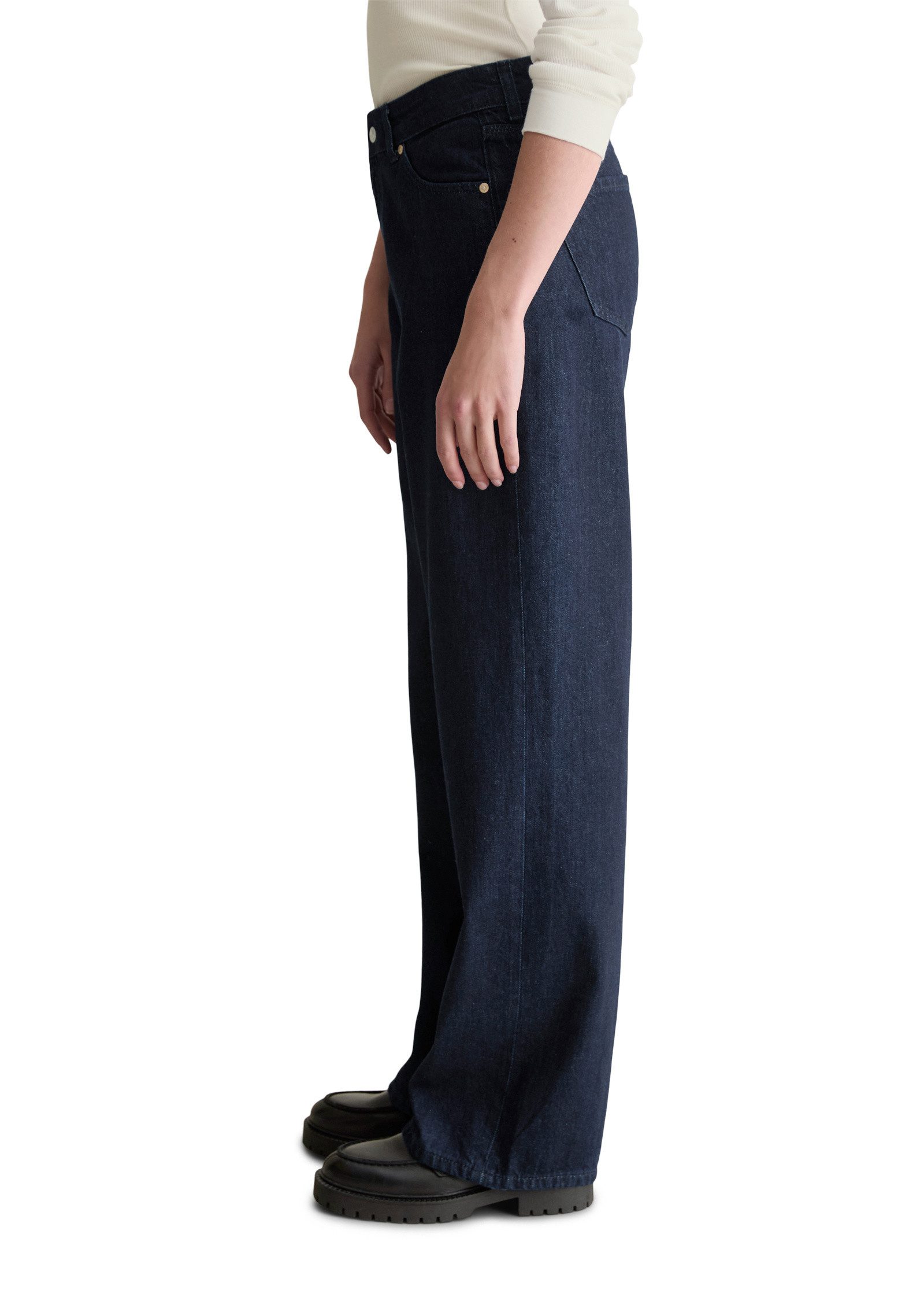 Marc O'Polo DENIM Weite Jeans aus Bio-Baumwolle ohne Stretch