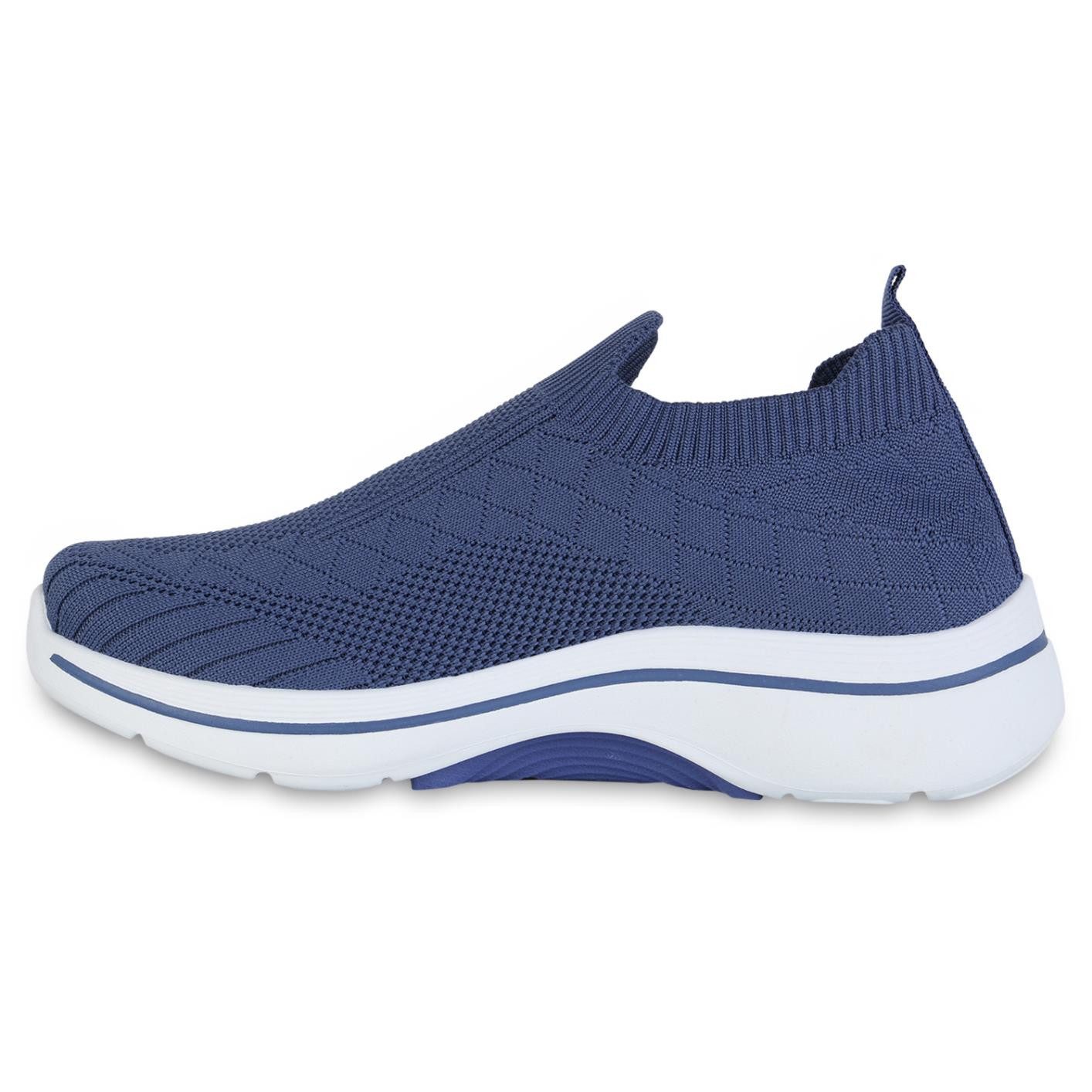 VAN HILL 841625 Laufschuh Damen Slip Ons Sportschuhe Sportliche Strick Prof günstig online kaufen