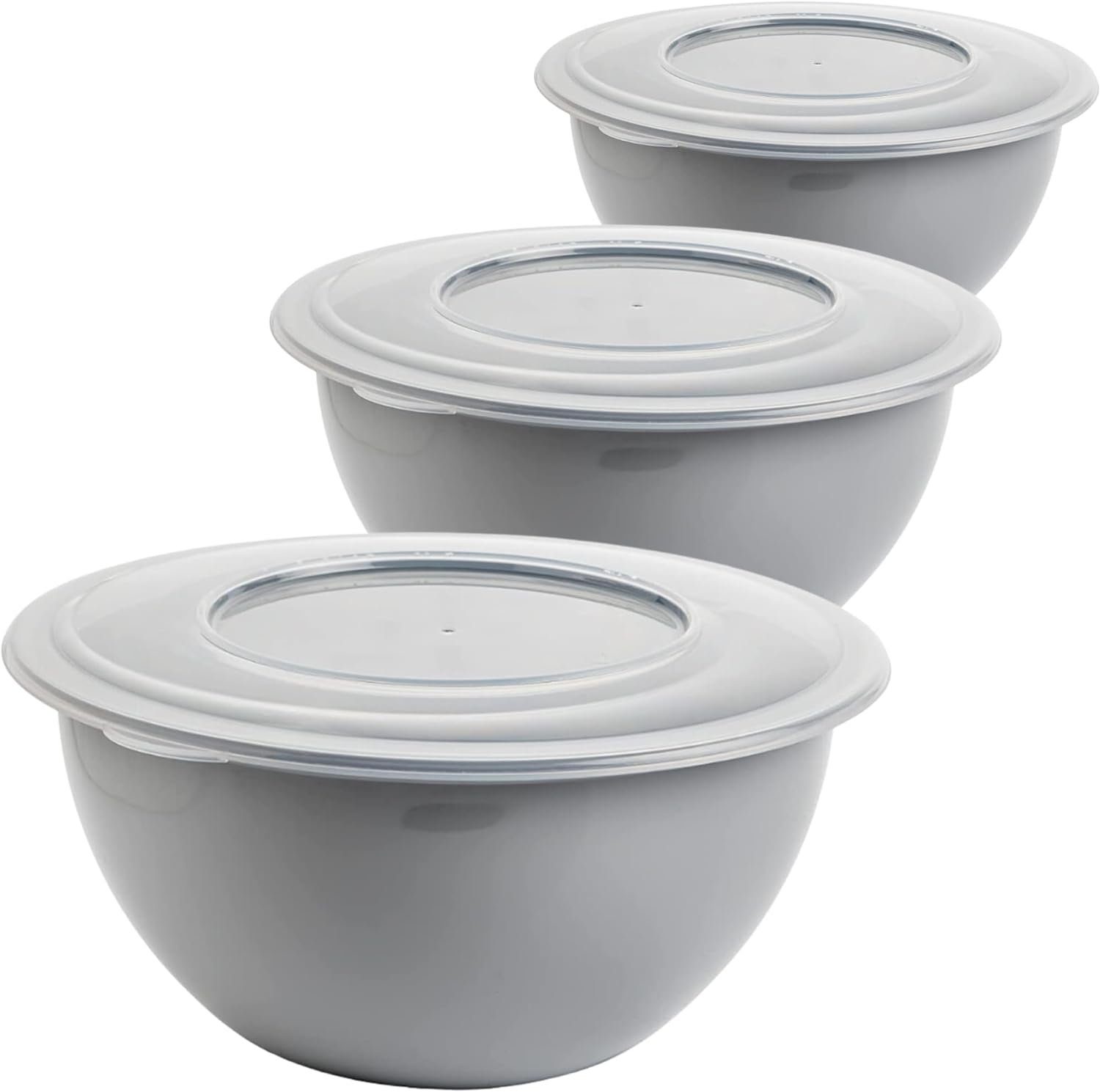Salatschüssel 3er Set Schüssel mit Deckel Vielseitige Salatschüssel
