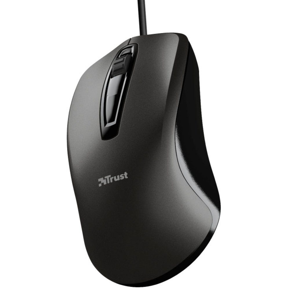 Trust CARVE Maus USB Optisch Schwarz 3 Tasten 1200 dpi Mäuse