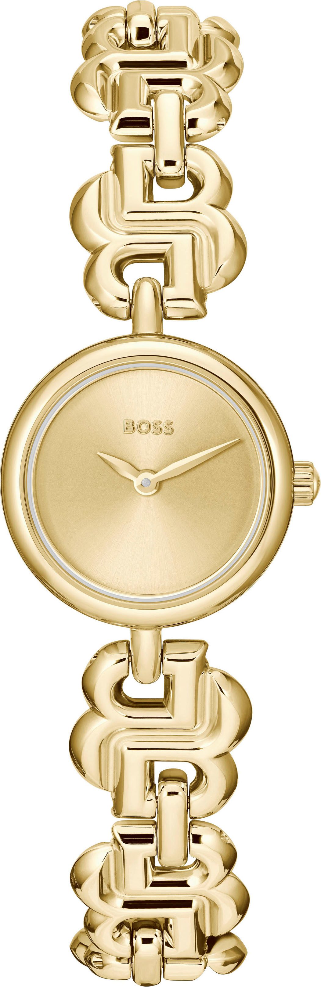 BOSS Quarzuhr DOUBLE B DRESSY 1502794, Armbanduhr, Damenuhr, Edelstahlarmba günstig online kaufen