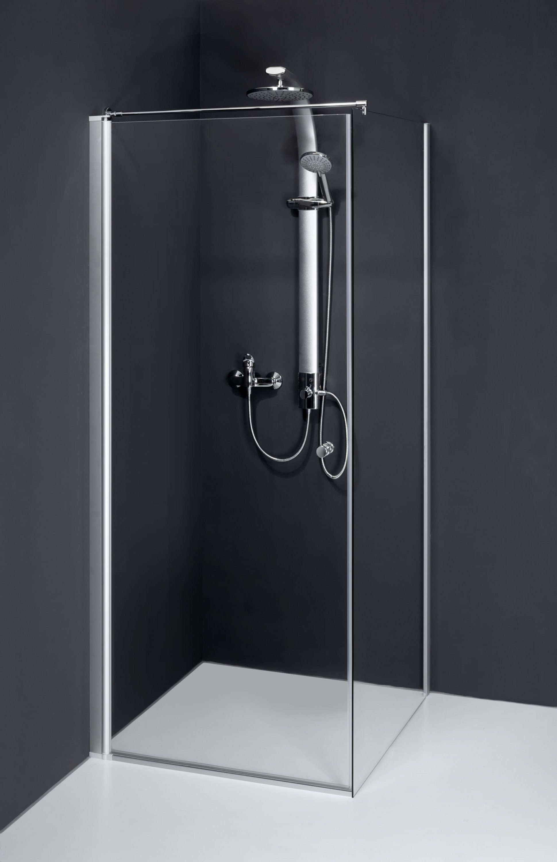 Dusbad Eckdusche Duschkabine Dusbad Vital 5 Pendeltür mit Seitenwand Made in Germany, BxT: 90x90 cm, ESG-Glas