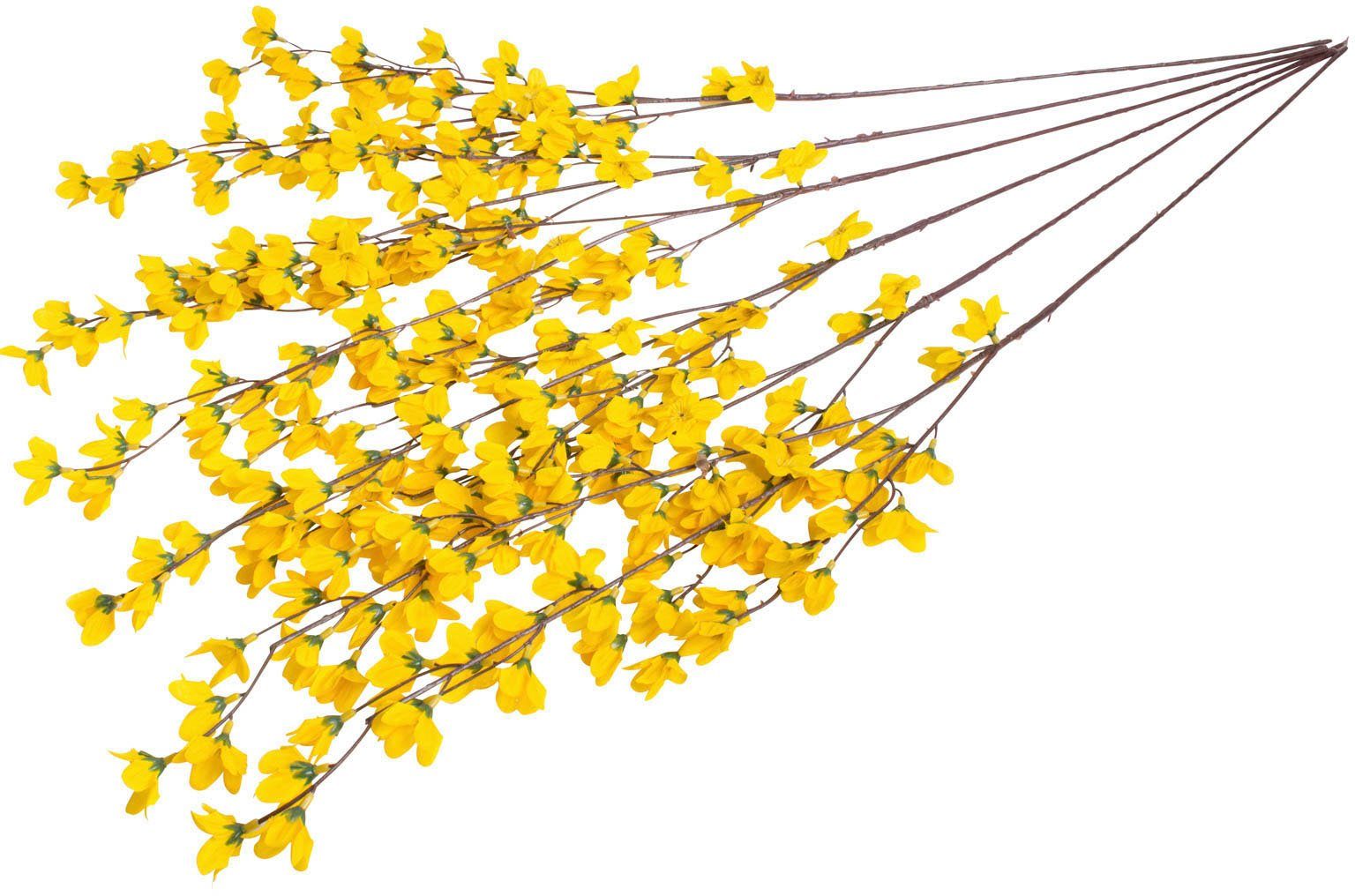Kunstblume Forsythienzweig mit 3 Stielen