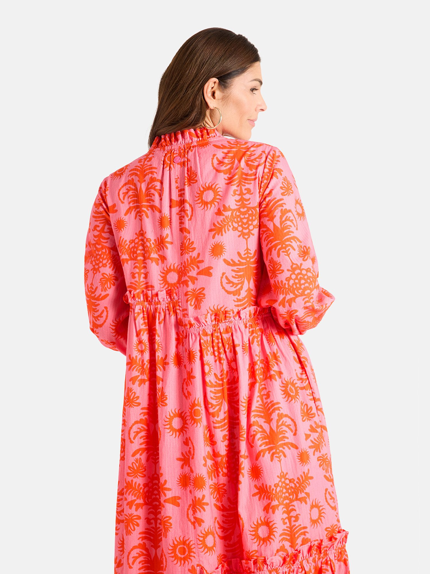 Lieblingsstück Druckkleid EddaL mit Rüschen-Details, Langarm