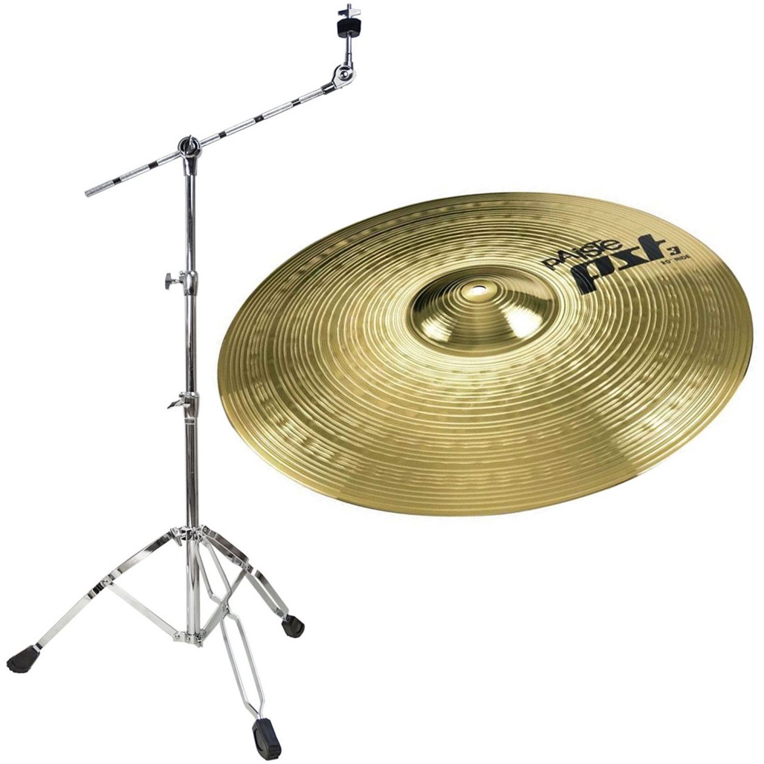 Schlagzeug Paiste PST3 20 Ride Becken mit Galgenbeckenständer