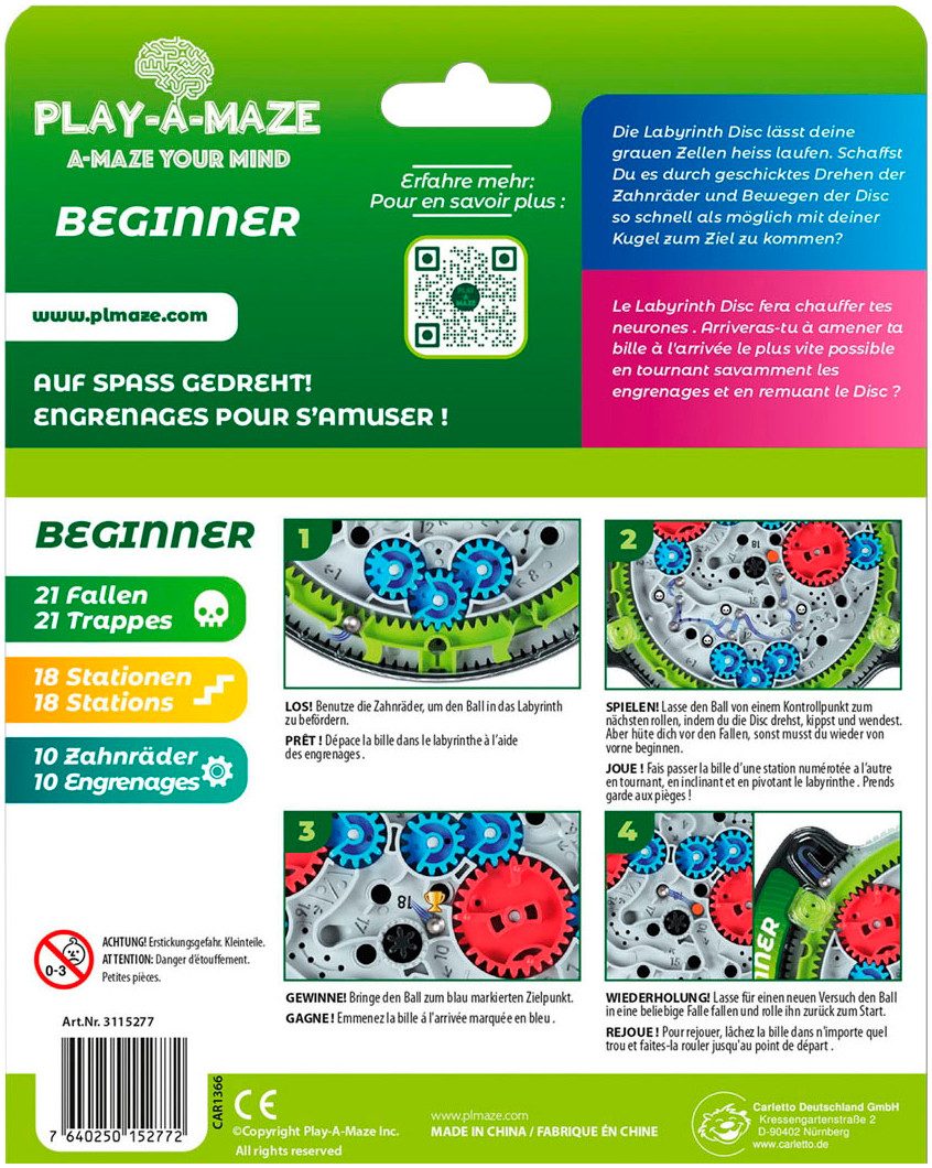 Spiel Labyrinth Travel Disc Beginner, Geduldspiel